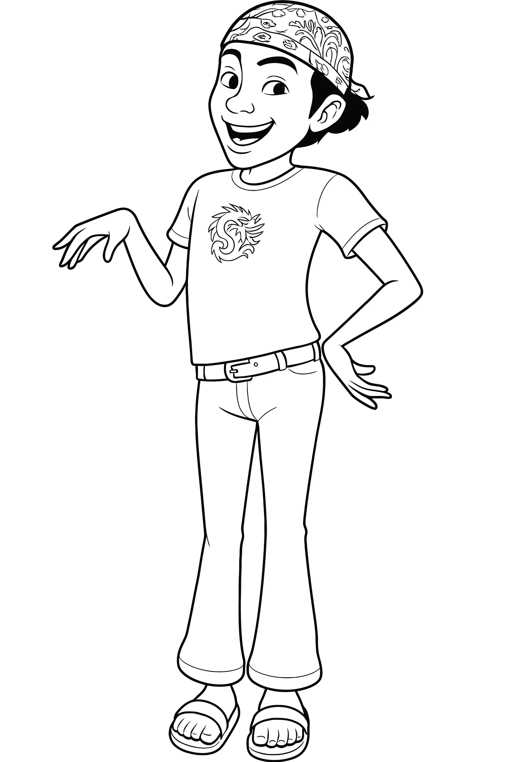 Gambar Mewarnai Abang Salleh Upin Ipin