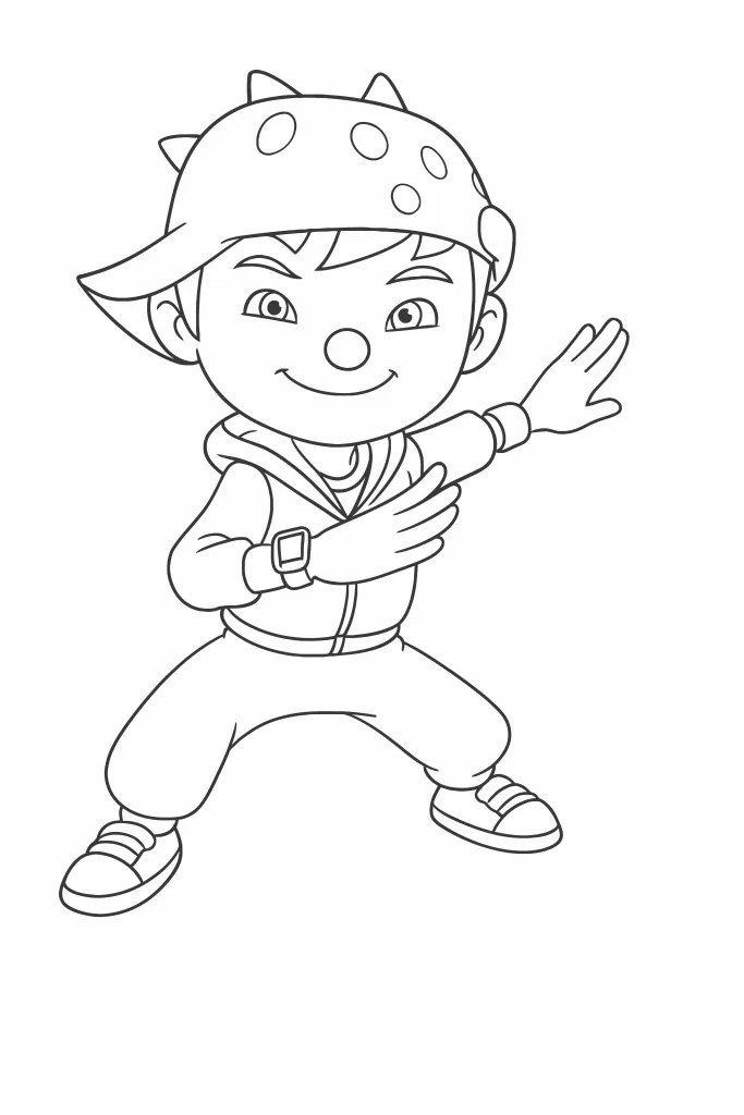 Gambar Mewarnai Boboiboy Angin