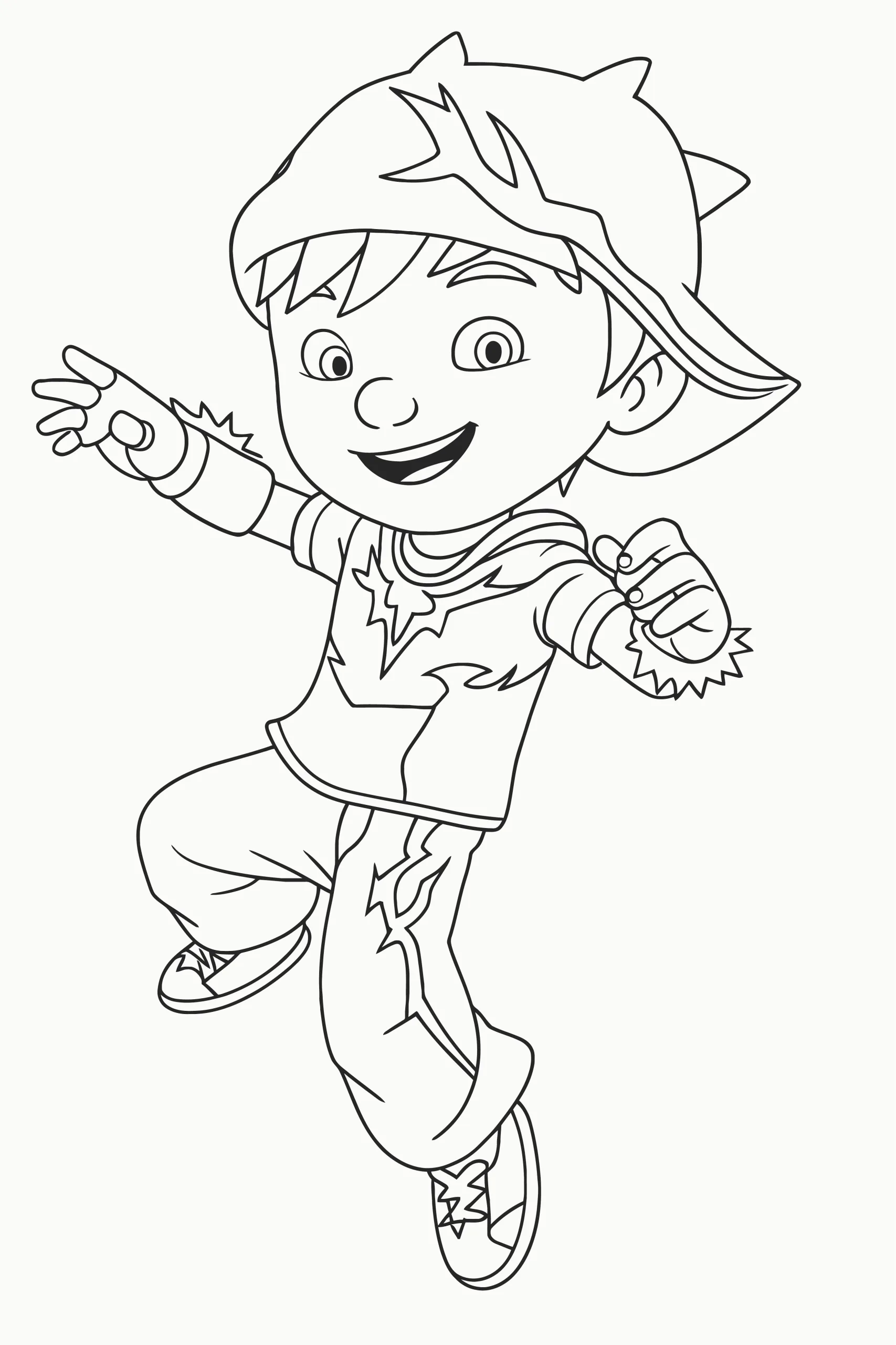 Gambar Mewarnai Boboiboy Duri