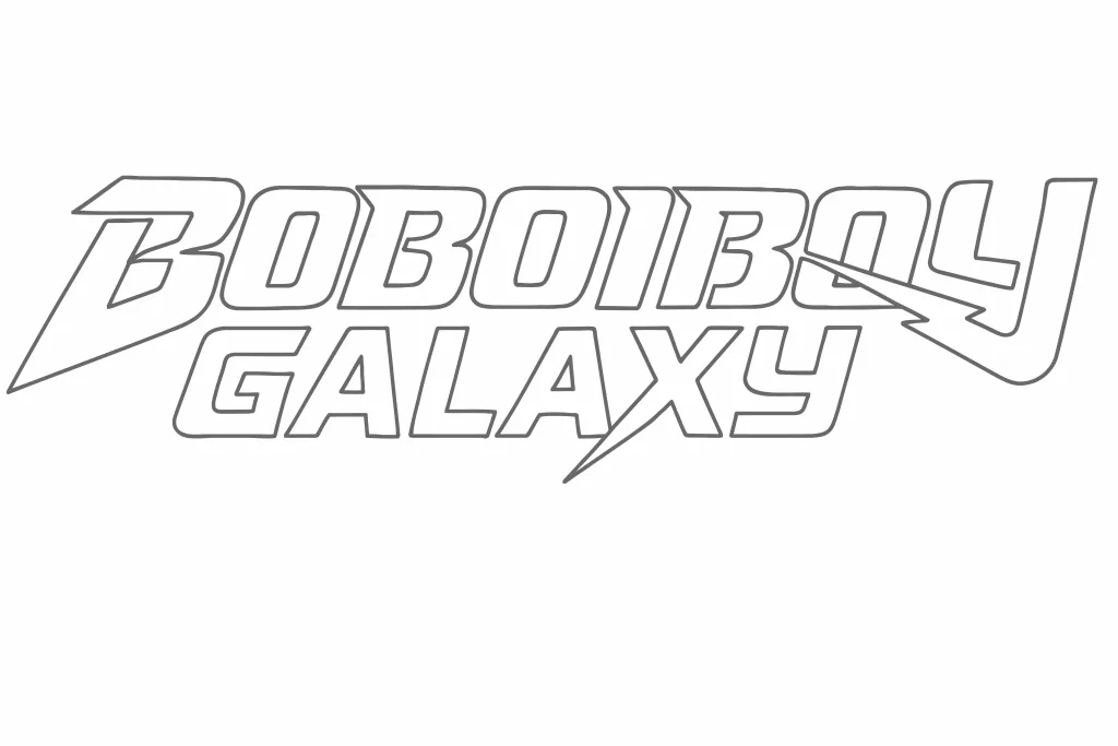 Gambar Mewarnai Boboiboy Galaxy Logo