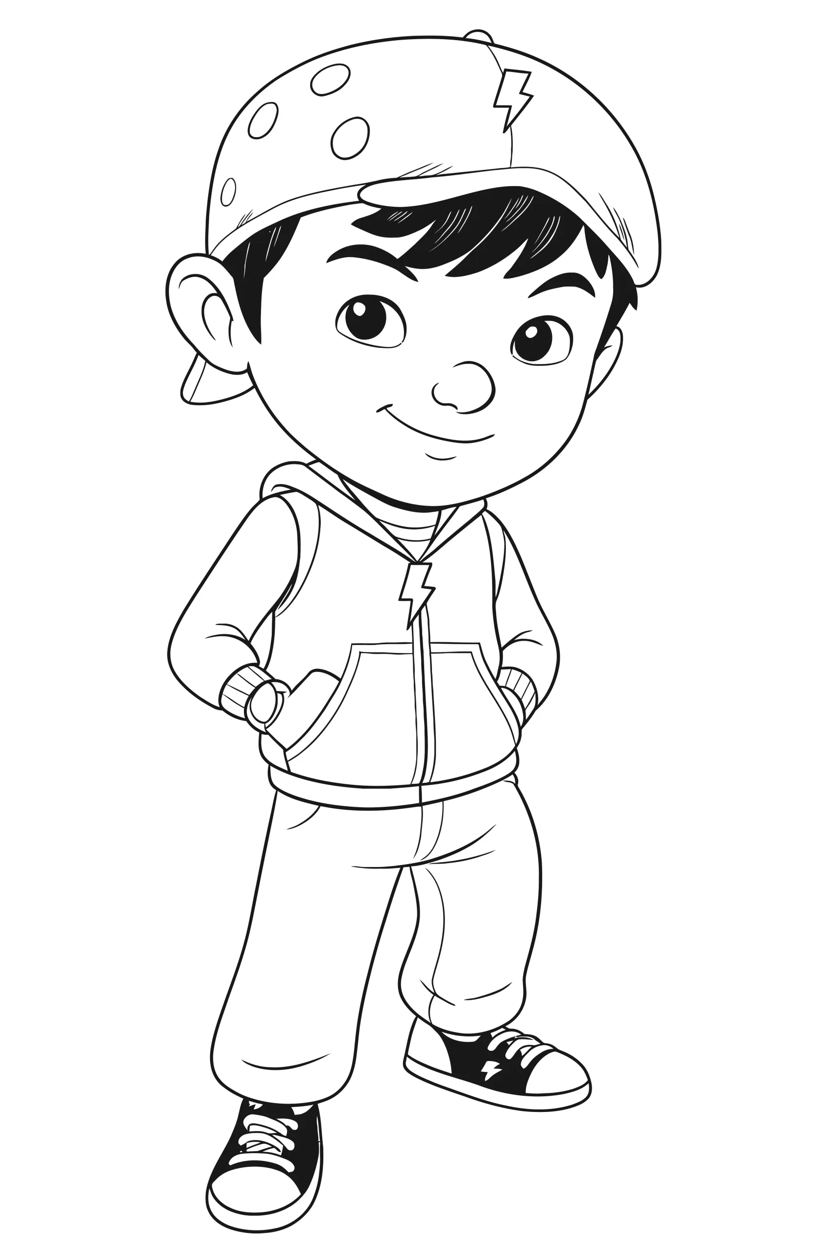 Gambar Mewarnai Boboiboy Kecil
