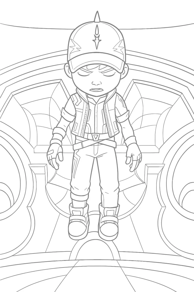 Gambar Mewarnai Boboiboy Supra Kalah