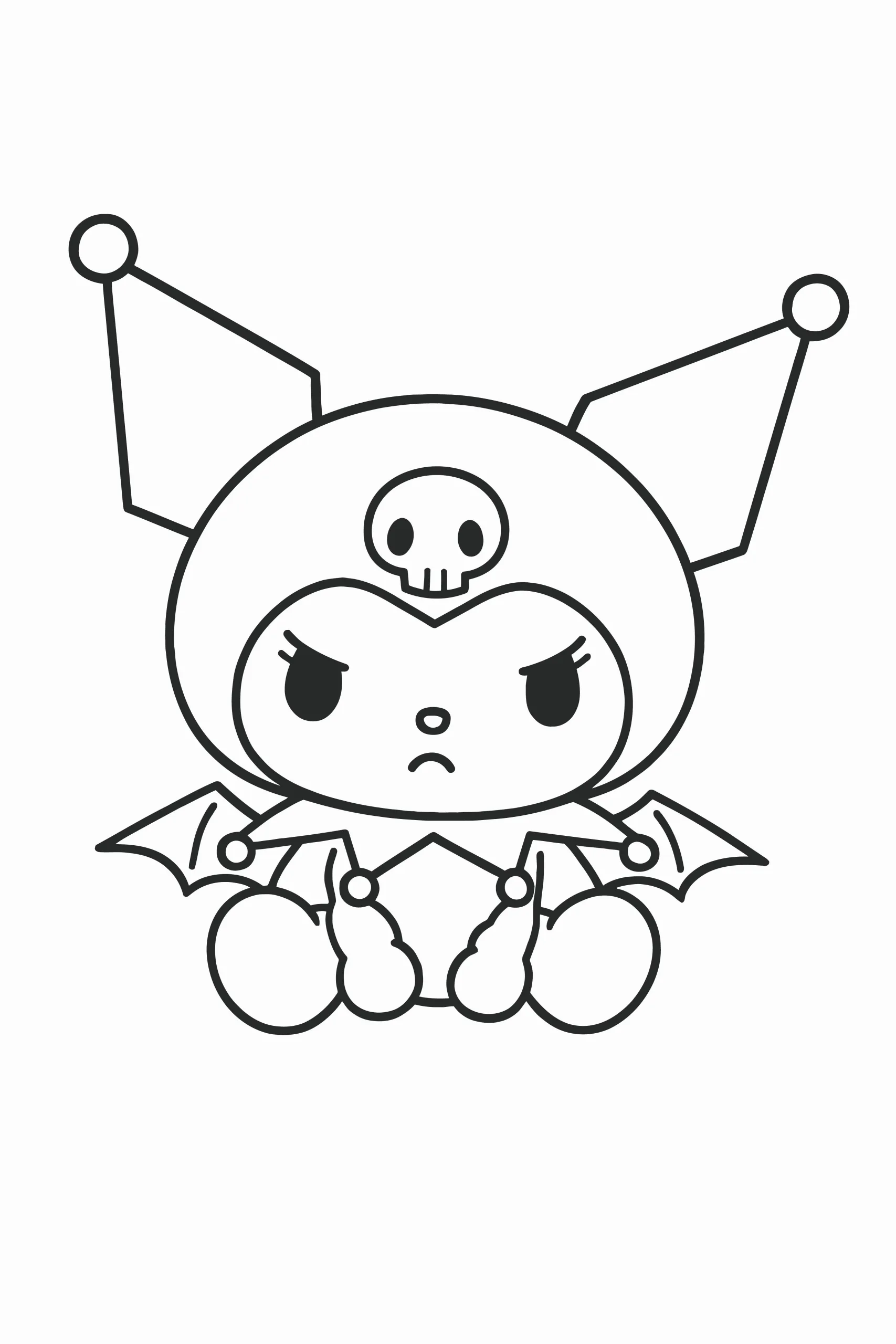 Gambar Mewarnai Kuromi Bersayap