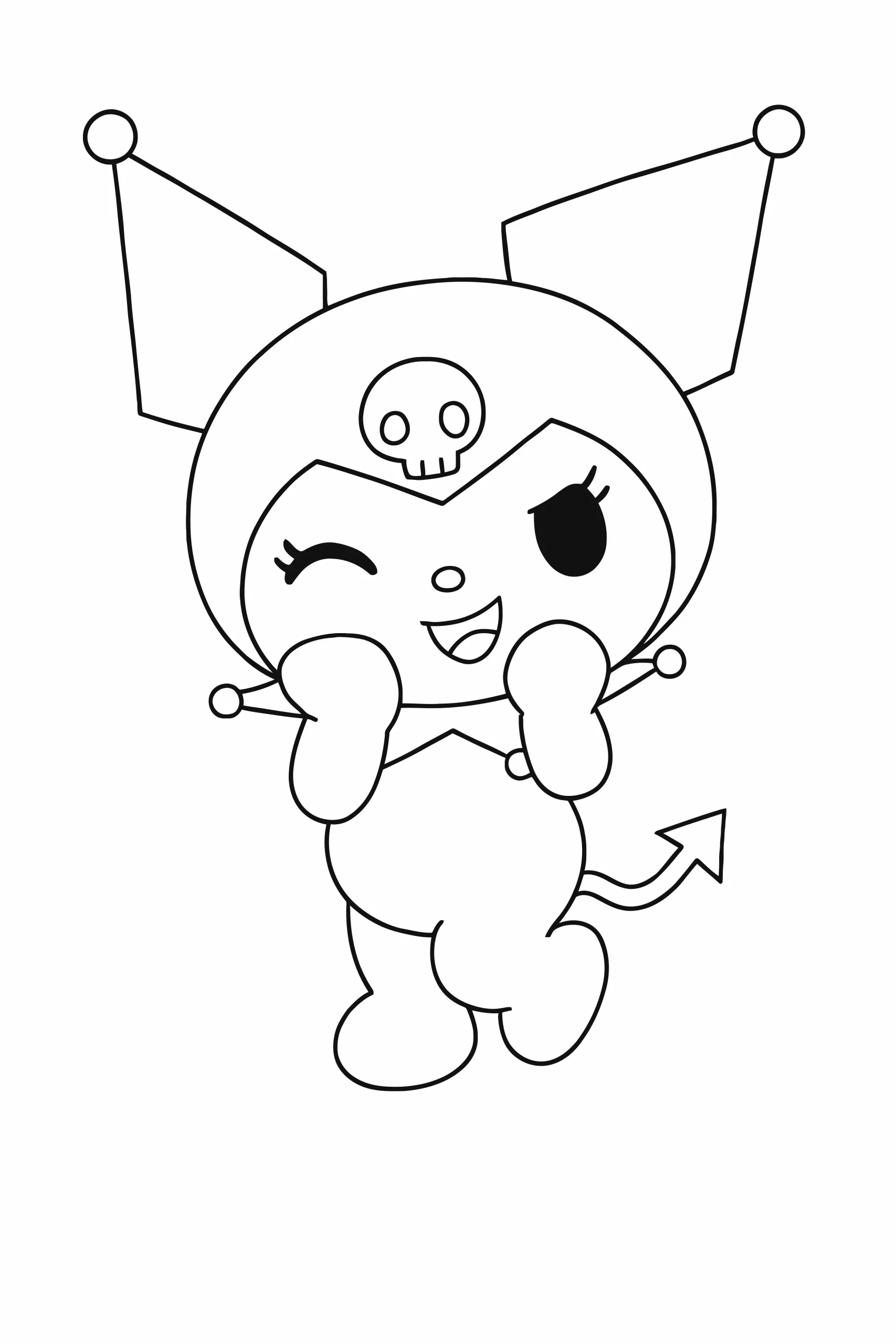 Gambar Mewarnai Kuromi Imut