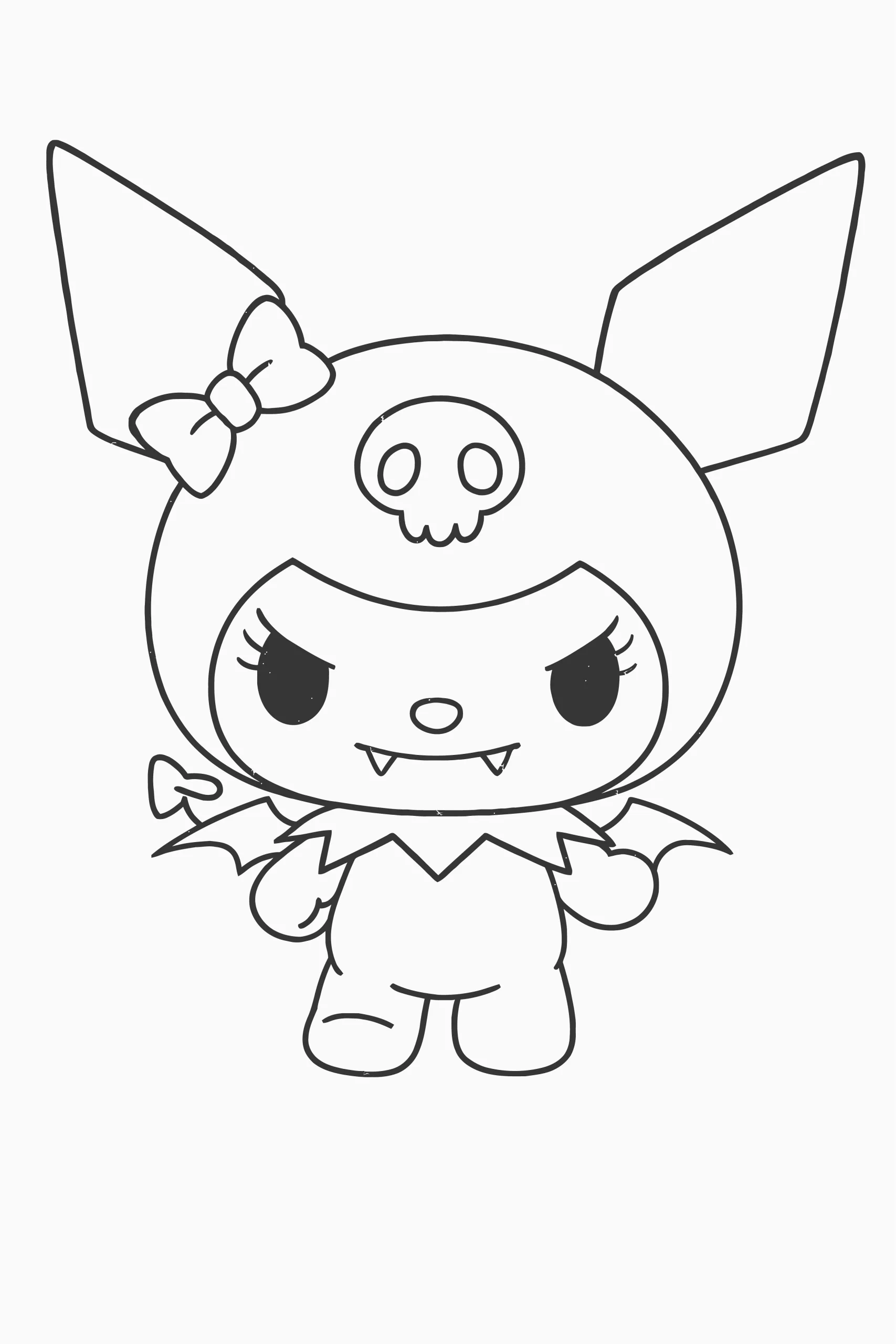 Gambar Mewarnai Kuromi Menyeramkan