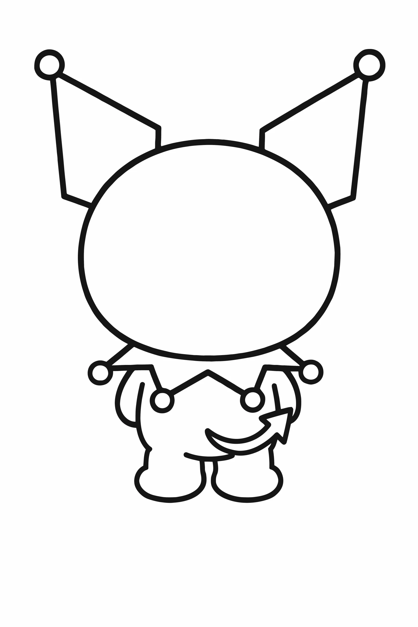 Gambar Mewarnai Kuromi dari Belankang