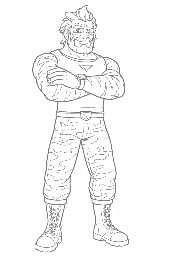 Gambar Mewarnai Laksamana Tarung