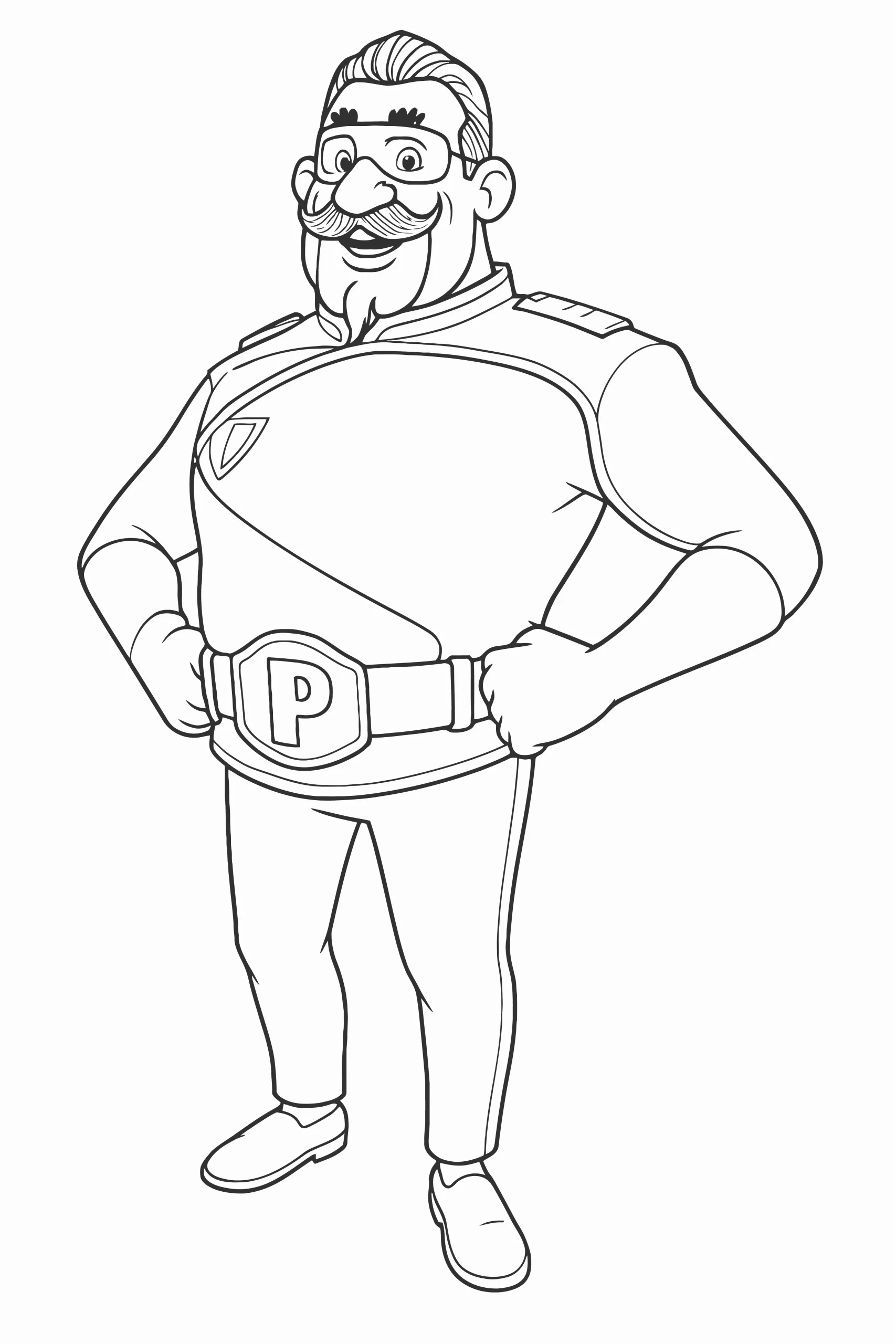 Gambar Mewarnai Papa Zola