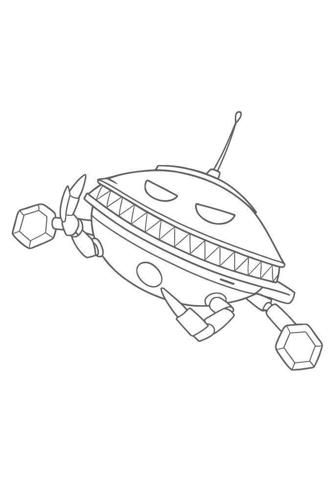 Gambar Mewarnai Probe Boboiboy