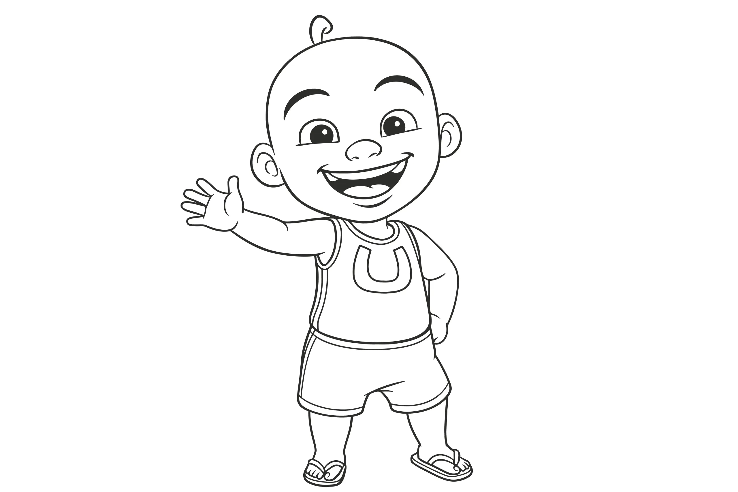 Gambar Mewarnai Upin