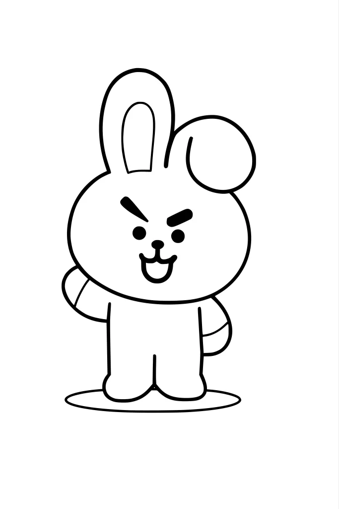 Gambar Mewarnai Cooky BT21