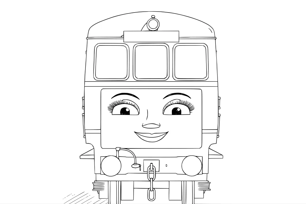 Gambar Mewarnai Daisy si Lokomotif Diesel