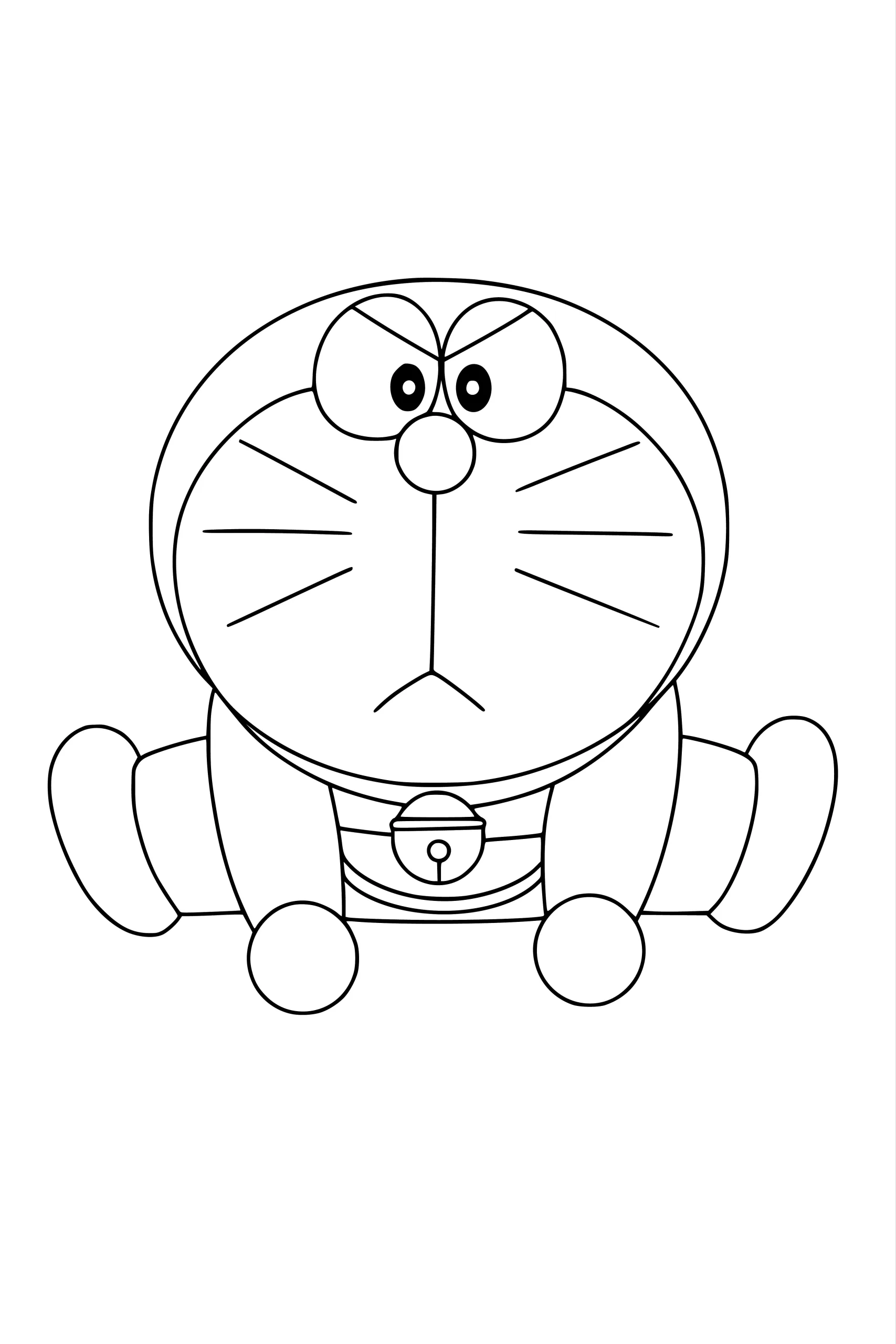 Gambar Mewarnai Doraemon Melompat