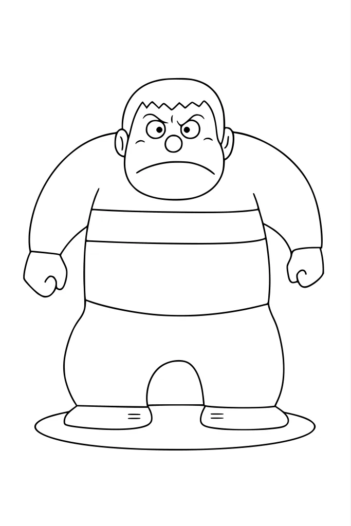 Gambar Mewarnai Giant Sangat Marah