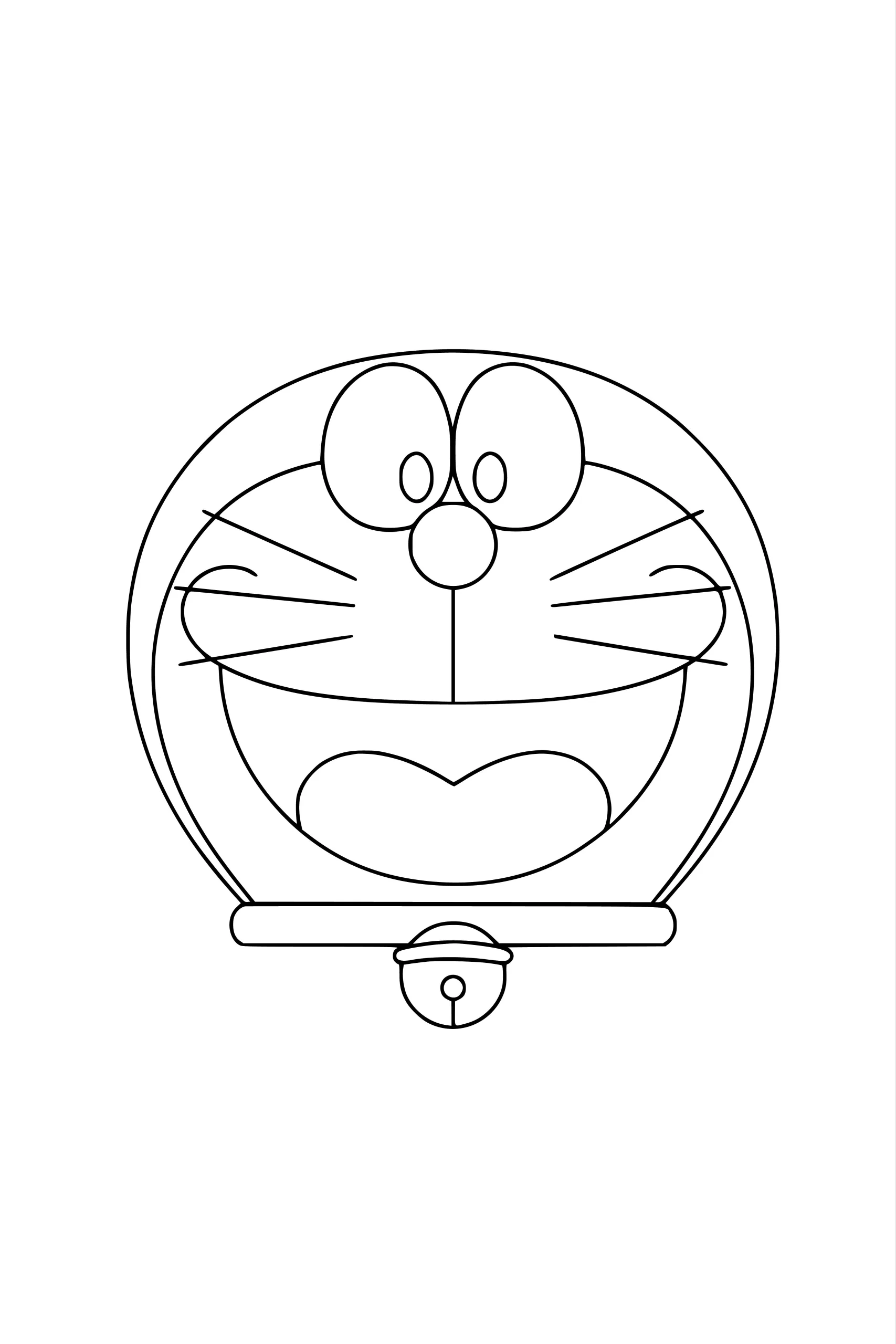 Gambar Mewarnai Kepala Doraemon