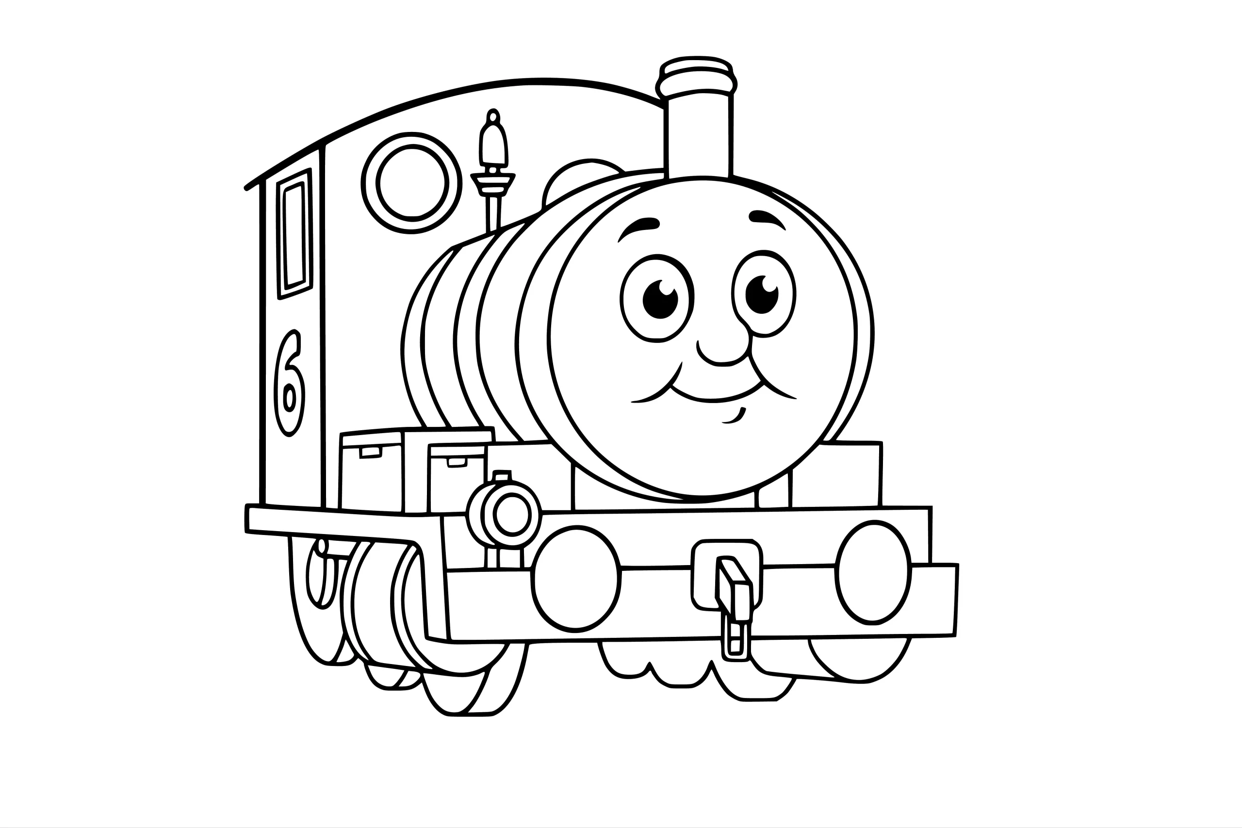 Gambar Mewarnai Kereta Thomas Berjalan