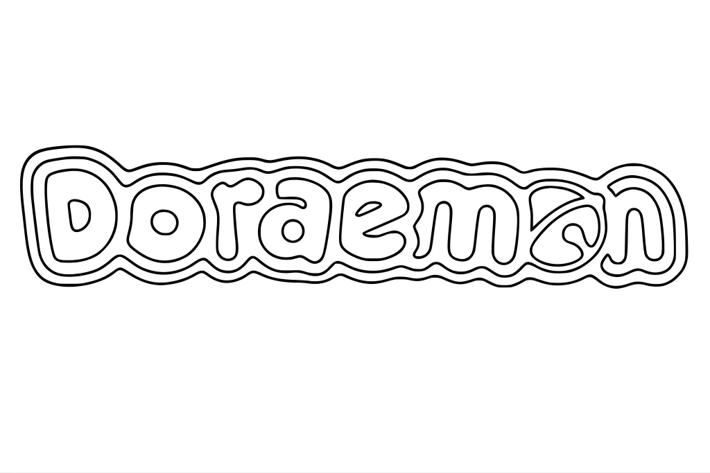 Gambar Mewarnai Logo Doraemon