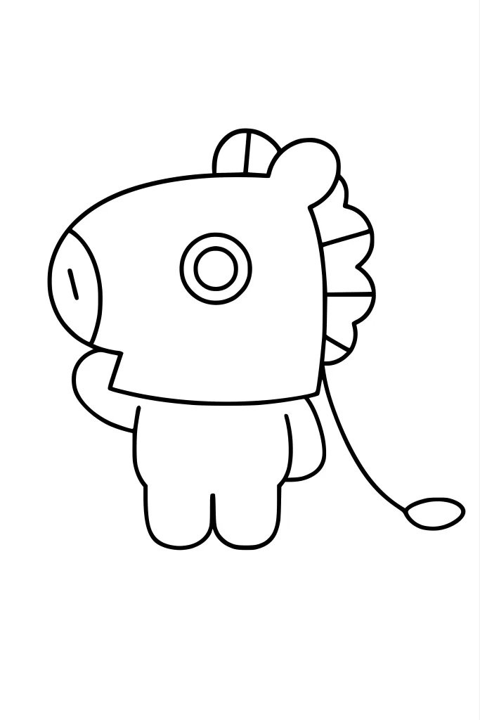 Gambar Mewarnai Mang BT21