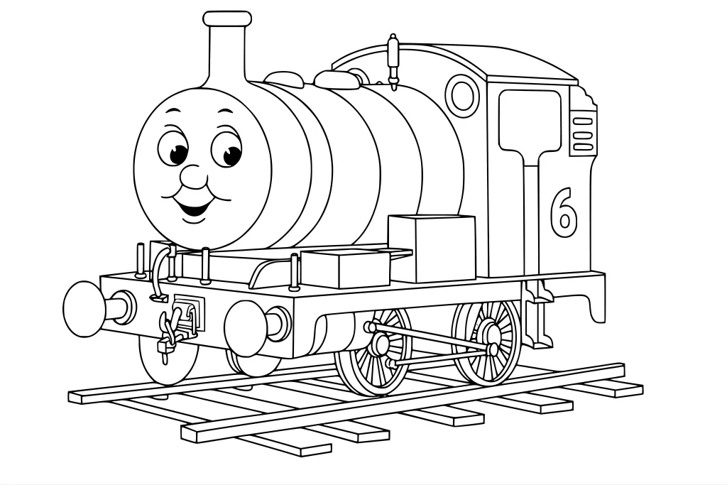 Gambar Mewarnai Percy si Lokomotif Kecil