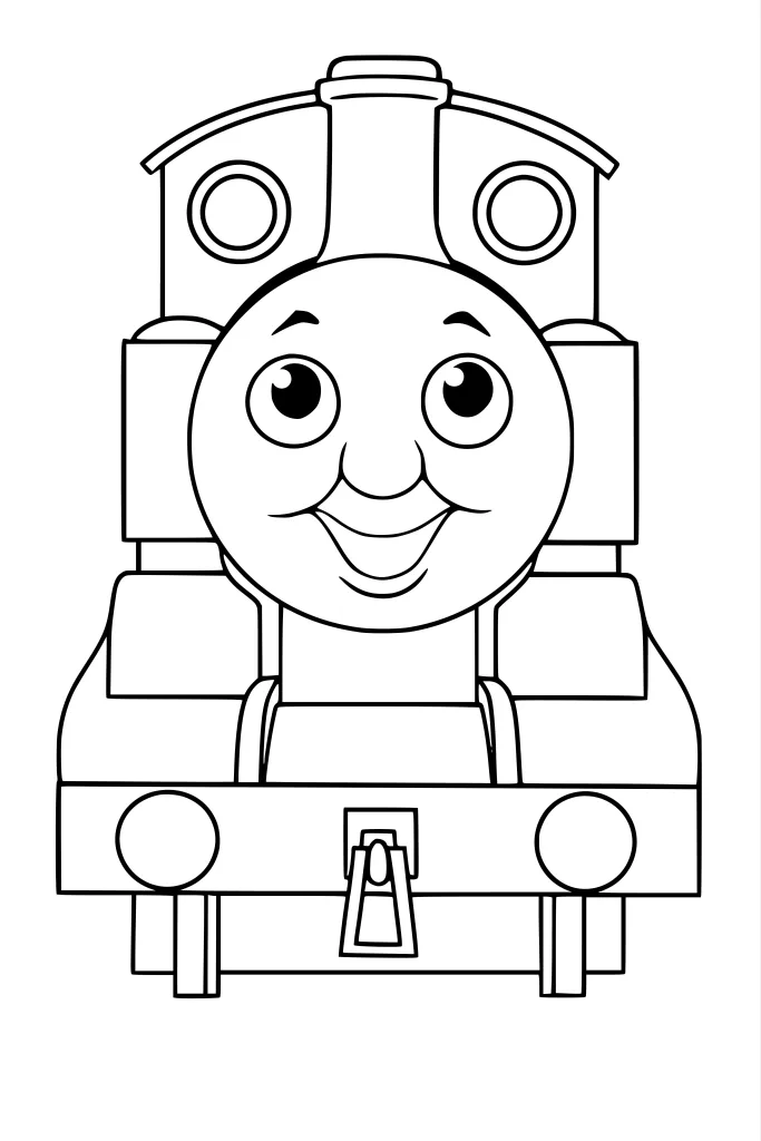 Gambar Mewarnai Percy si Lokomotif Lucu