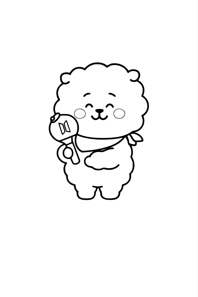 Gambar Mewarnai RJ Lightstick BTS