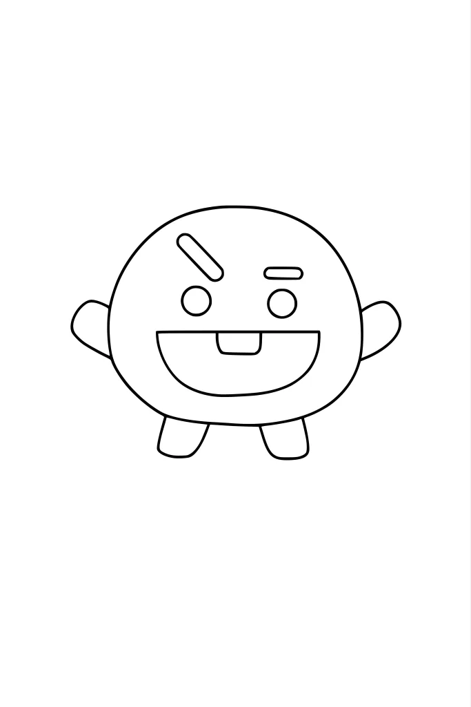 Gambar Mewarnai Shooky BT21