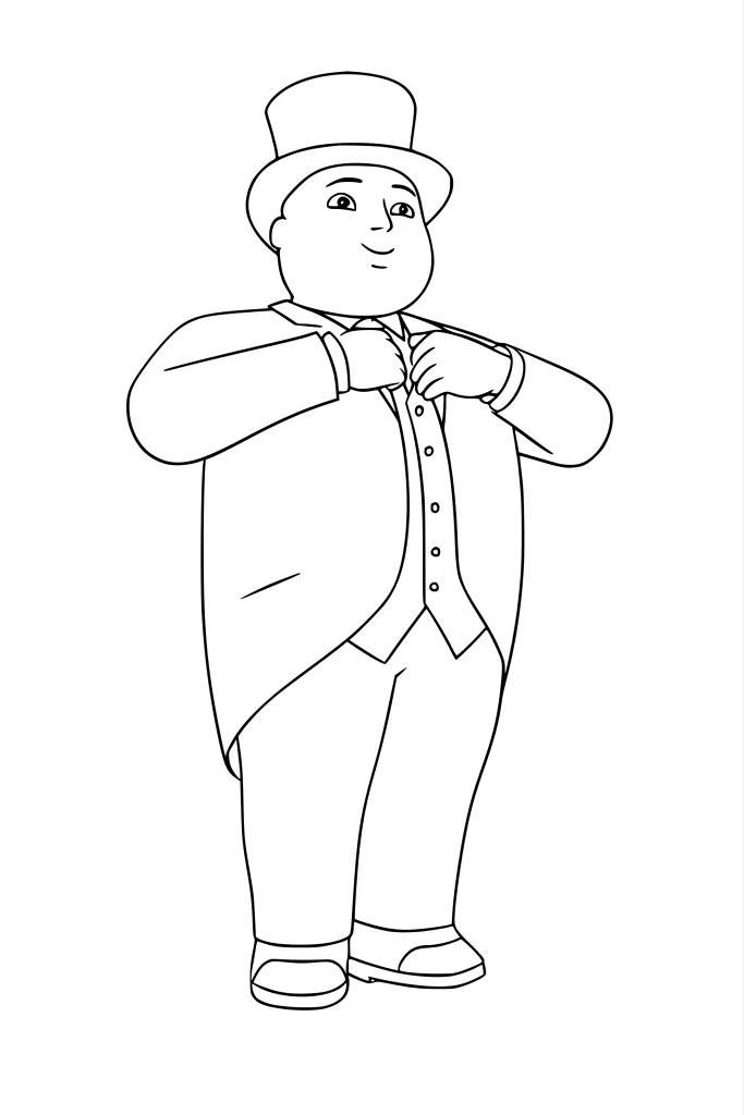 Gambar Mewarnai Sir Topham Hatt