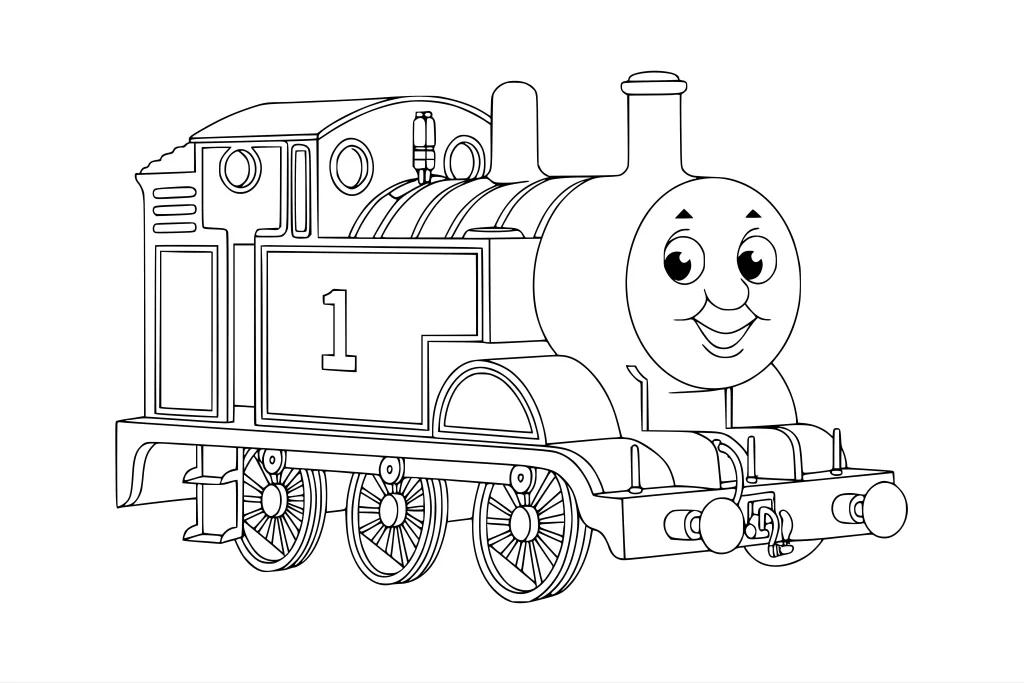 Gambar Mewarnai Thomas si Lokomotif Tank