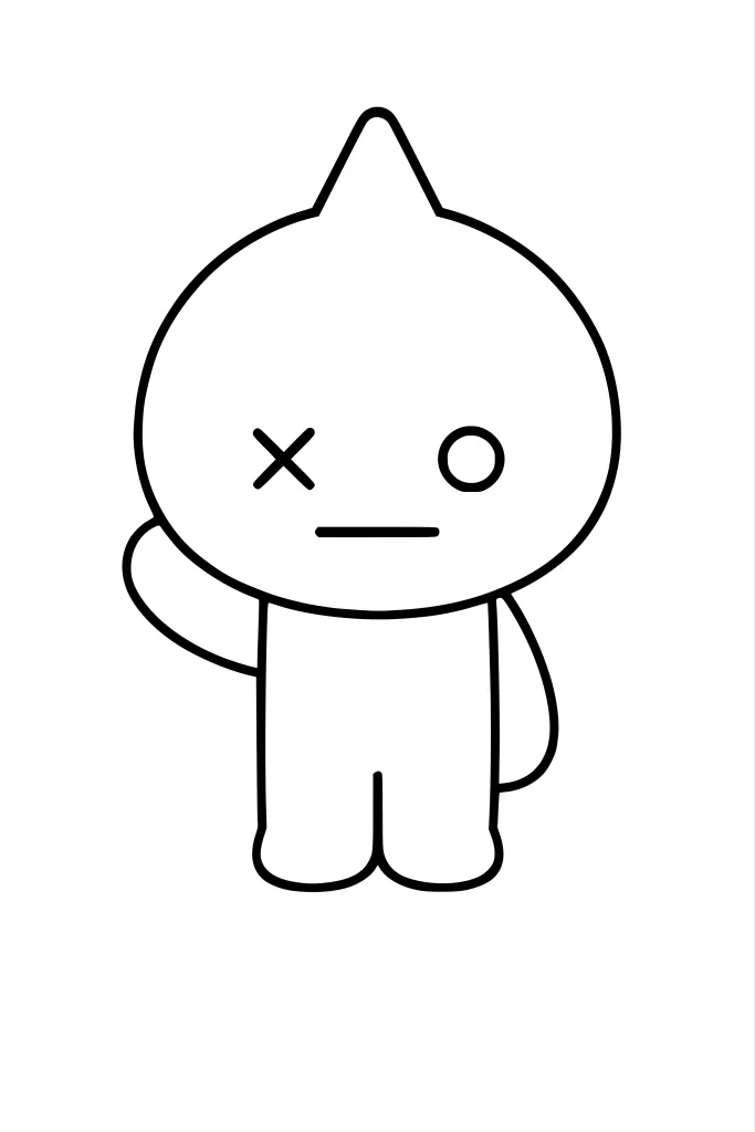 Gambar Mewarnai Van BT21