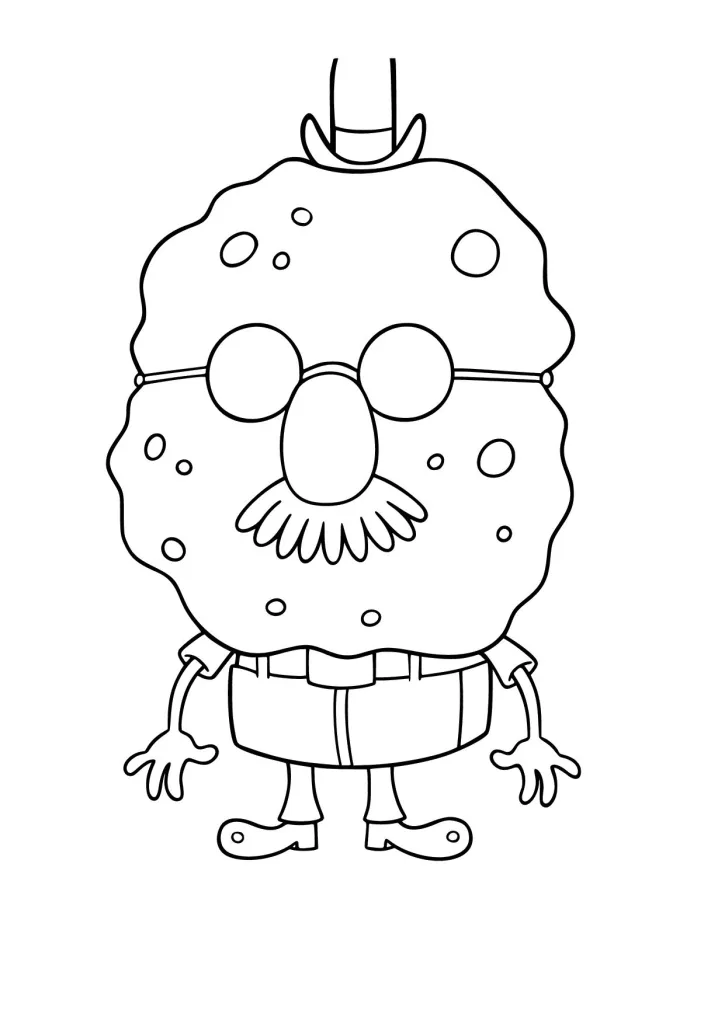 Gambar Mewarnai Ayah Spongebob