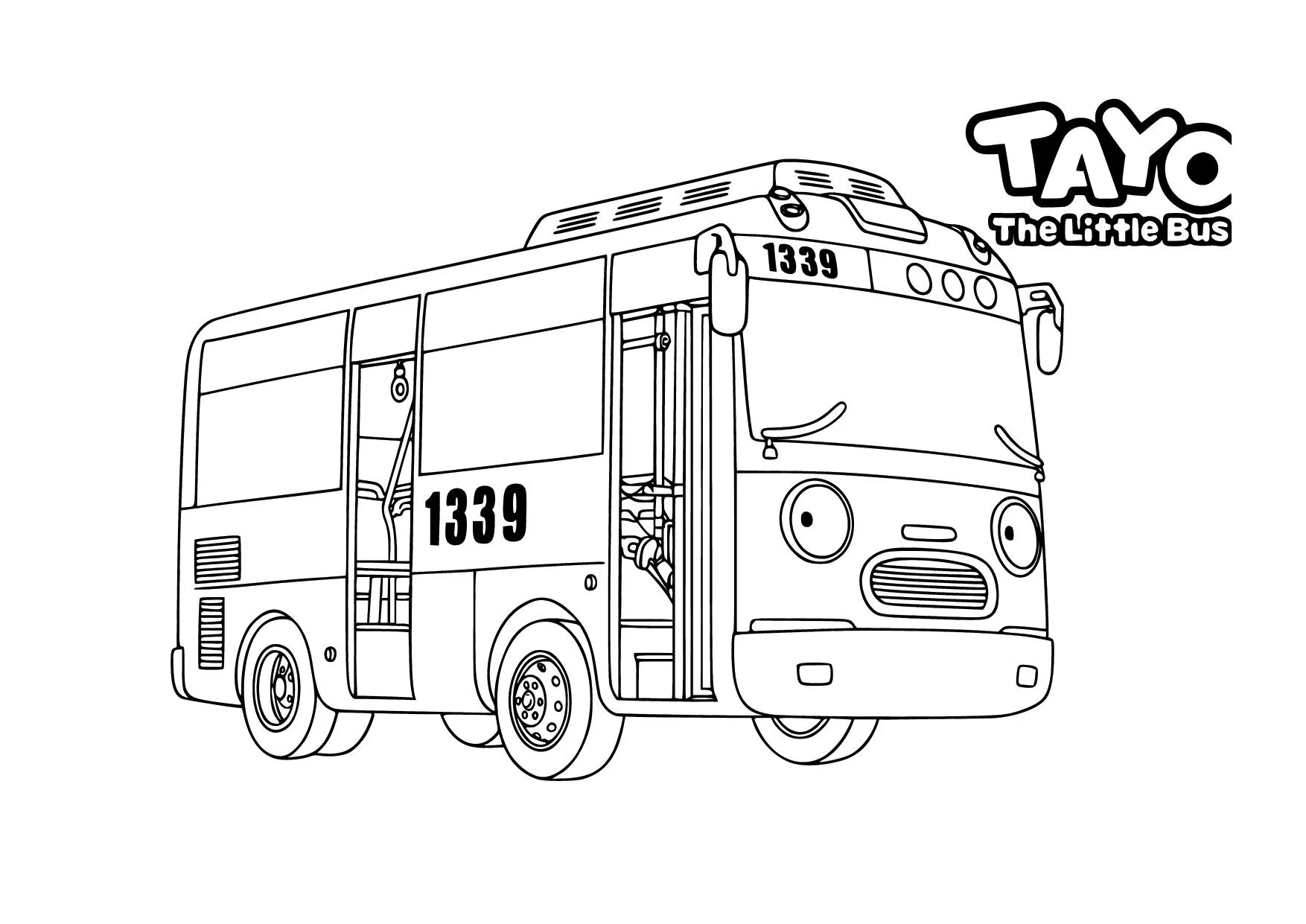 Gambar Mewarnai Gani Si Bus Merah