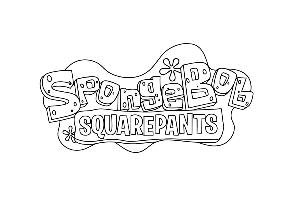 Gambar Mewarnai Logo Spongebob Squarepants
