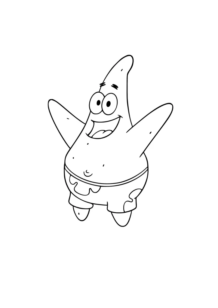 Gambar Mewarnai Patrick Star