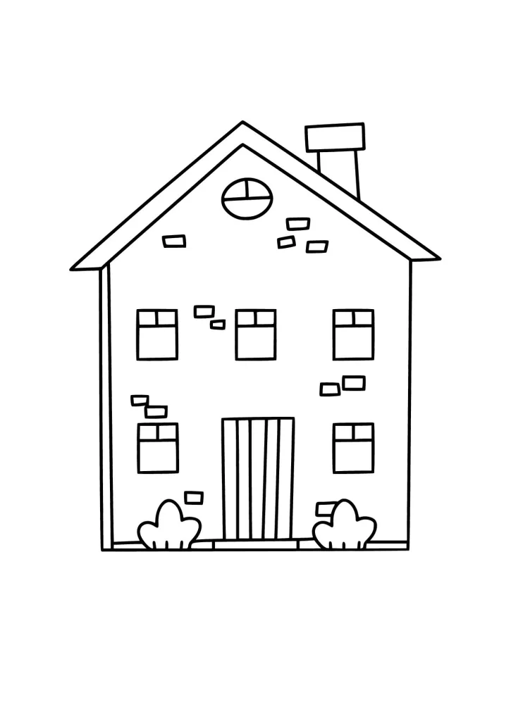 Gambar Mewarnai Rumah Bertingkat