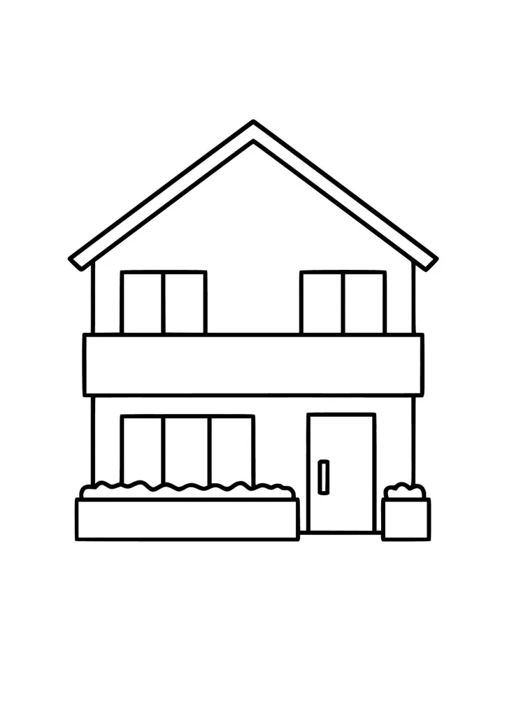 Gambar Mewarnai Rumah Gaya Jepang Modern