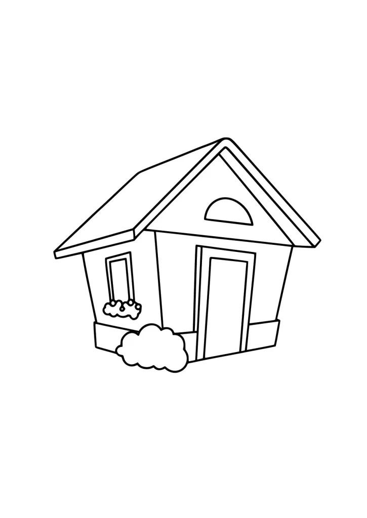 Gambar Mewarnai Rumah Mungil