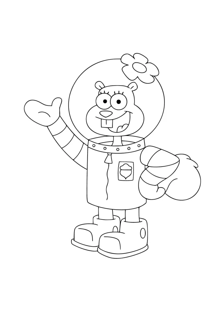 Gambar Mewarnai Sandy Cheeks