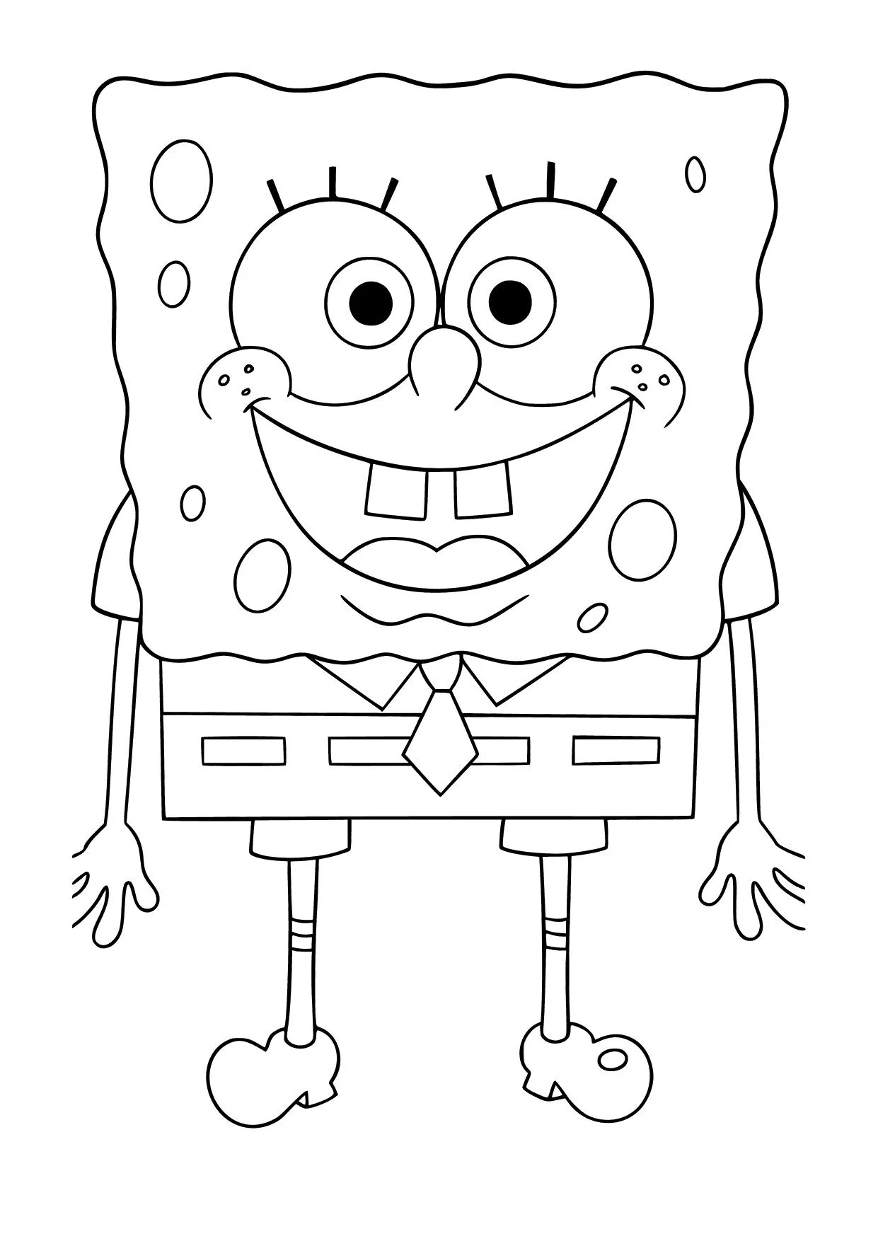 Gambar Mewarnai Spongebob Squarepants