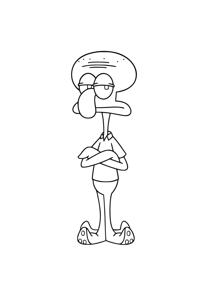 Gambar Mewarnai Squidward Tentacles