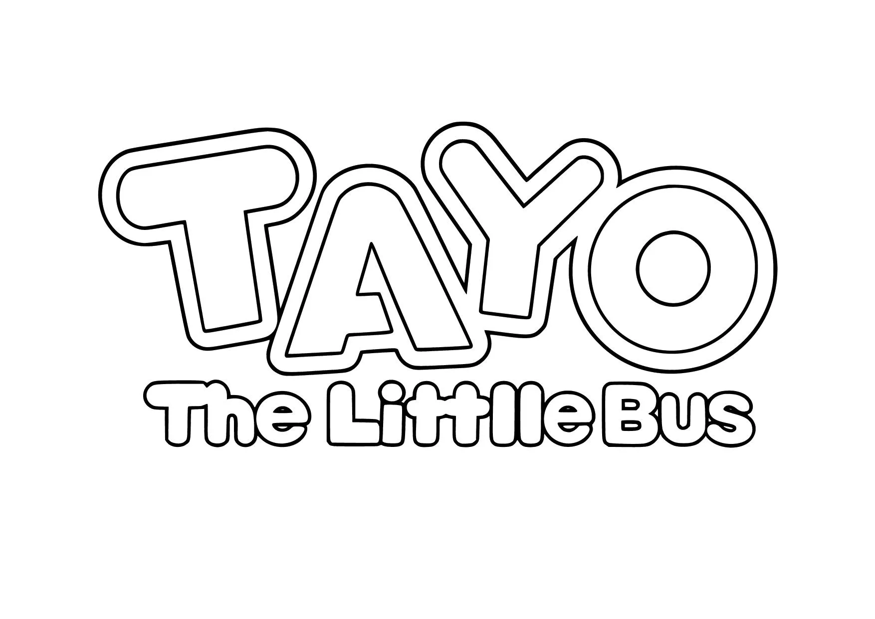 Gambar Mewarnai Tayo The Little Bus Logo