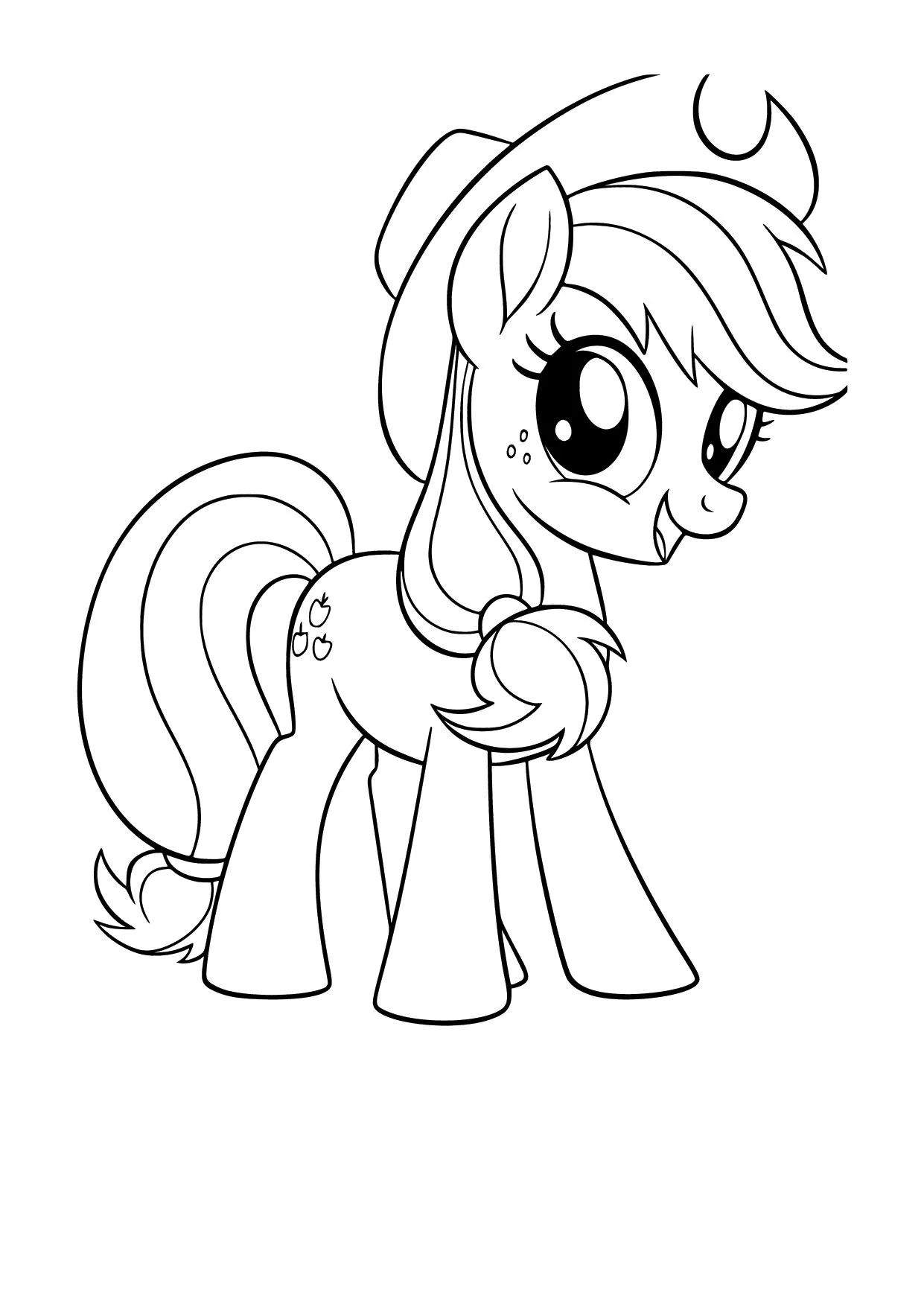 Gambar Mewarnai Applejack si Poni Koboi