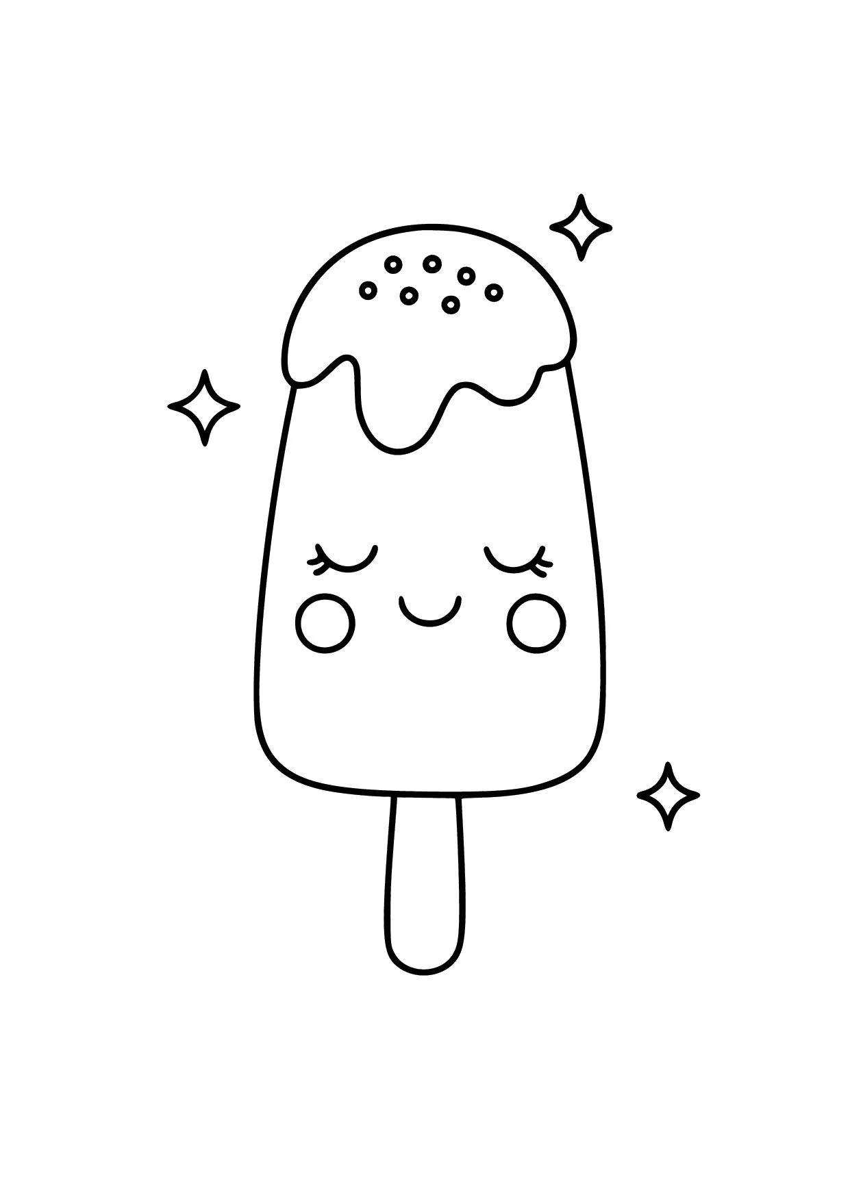 Gambar Mewarnai Es Krim Stik Ajaib