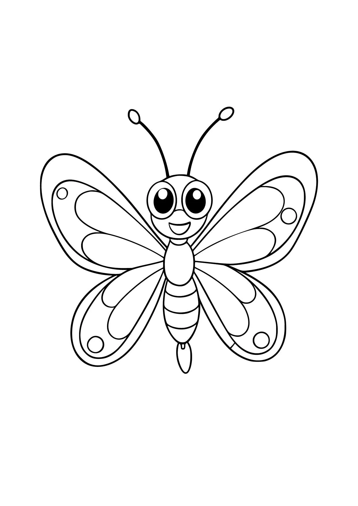 Gambar Mewarnai Kupu-Kupu Mata Besar