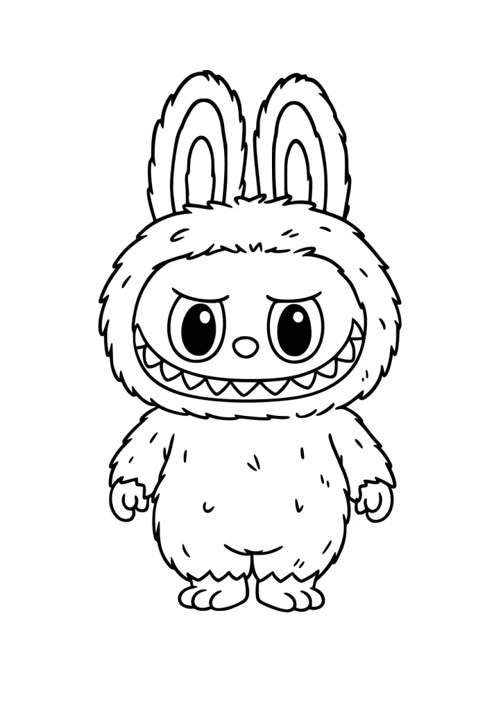 Gambar Mewarnai Labubu Imut dan Lucu