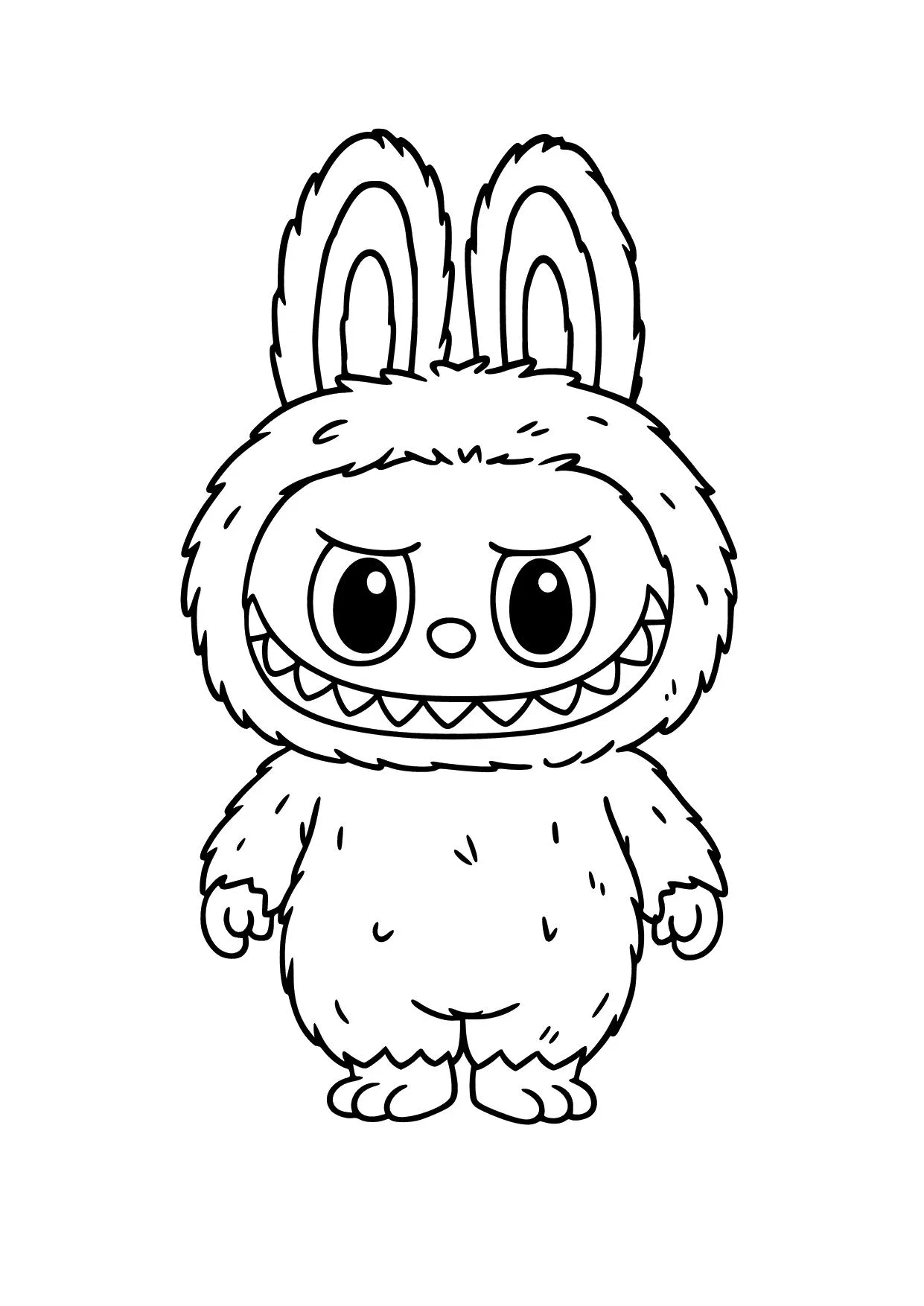 Gambar Mewarnai Labubu Imut dan Lucu