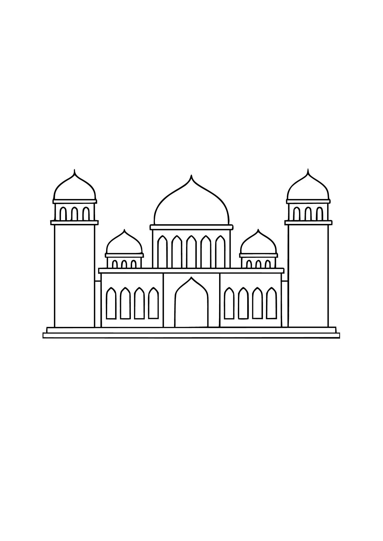 Gambar Mewarnai Masjid agung