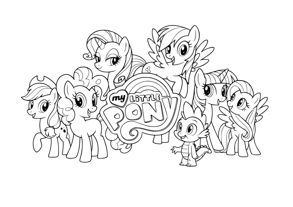 Gambar Mewarnai My Little Pony Semua Karakter