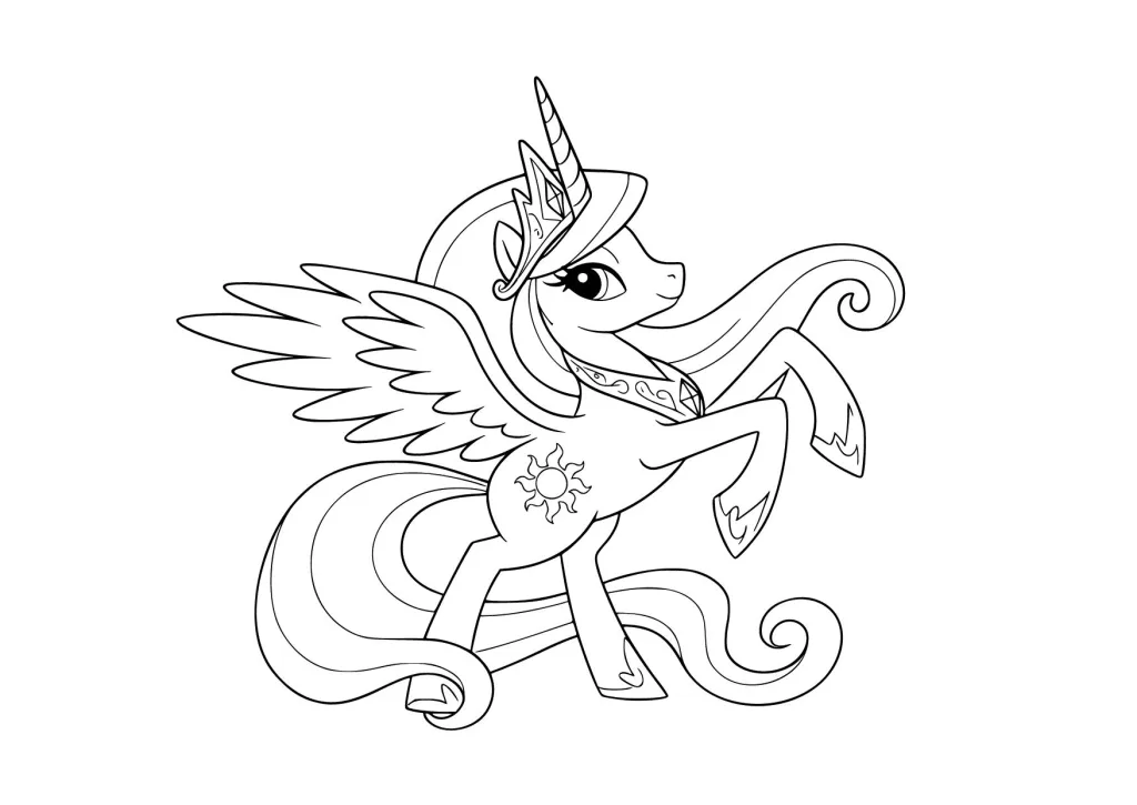 Gambar Mewarnai Princess Celestia