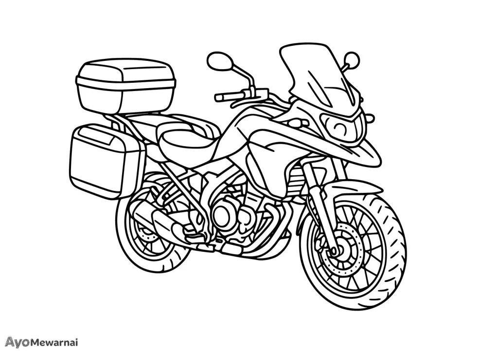 Gambar Mewarnai Sepeda Motor Keren