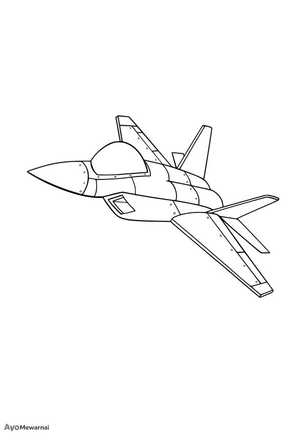 Gambar Mewarnai Jet Tempur